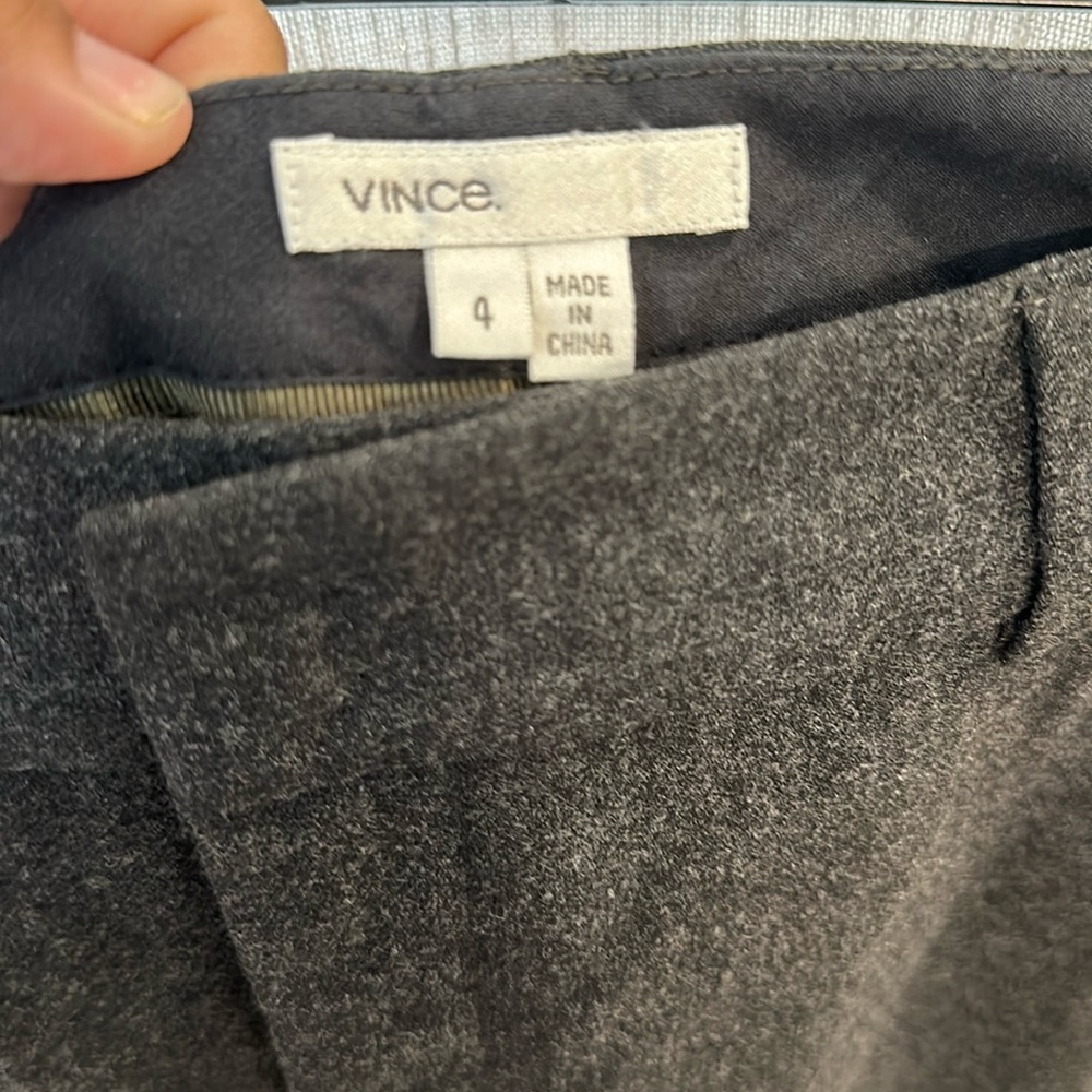 Vince Charcoal Gray Tailored Trousers